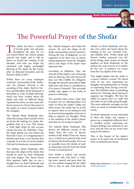 The Powerful Prayer of the Shofar