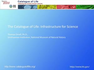 The Catalogue of Life: Infrastructure for Science