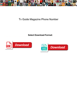 Tv Guide Magazine Phone Number