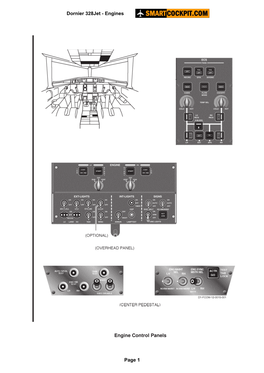 Engine Control Panels Dornier 328Jet