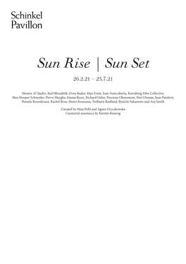 Sun Rise | Sun Set 26.2.21 – 25.7.21