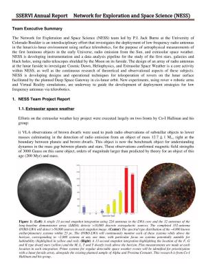 SSERVI Annual Report Network for Exploration and Space Science (NESS)