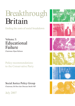 Breakthrough Britain Ending the Costs of Social Breakdown