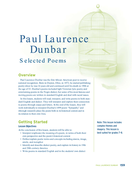 Paul Laurence Dunbar Selected Poems