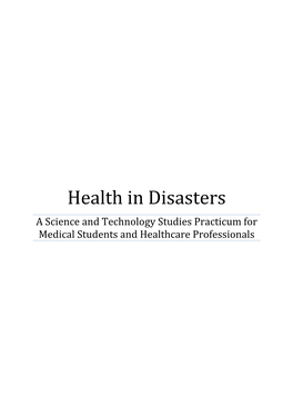 Handbook Health in Disasters