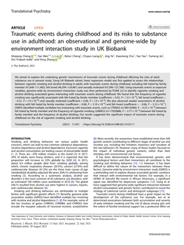 An Observational and Genome-Wide by Environment Interaction Study in UK Biobank