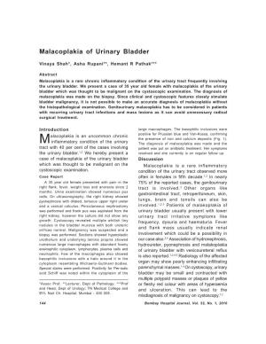 Malacoplakia of Urinary Bladder