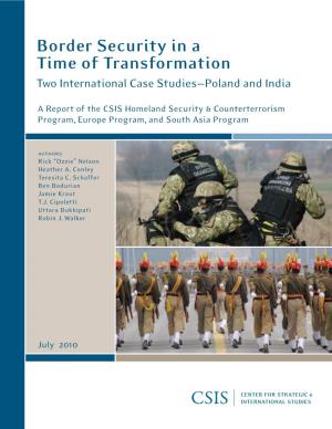 Border Security in a Time of Transformation Two International Case Studies—Poland and India