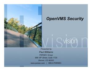 Openvms Security