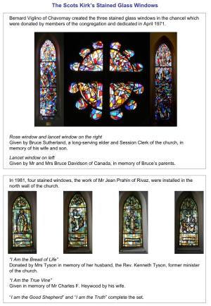 The Scots Kirk's Stained Glass Windows