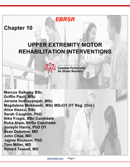 Chapter 10 UPPER EXTREMITY MOTOR REHABILITATION