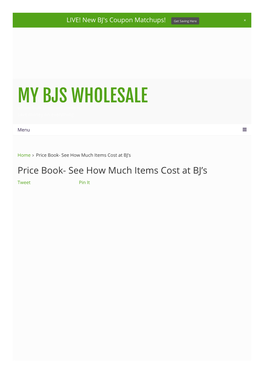 Price Book to See How Much Items Cost at BJ's Wholesale Club