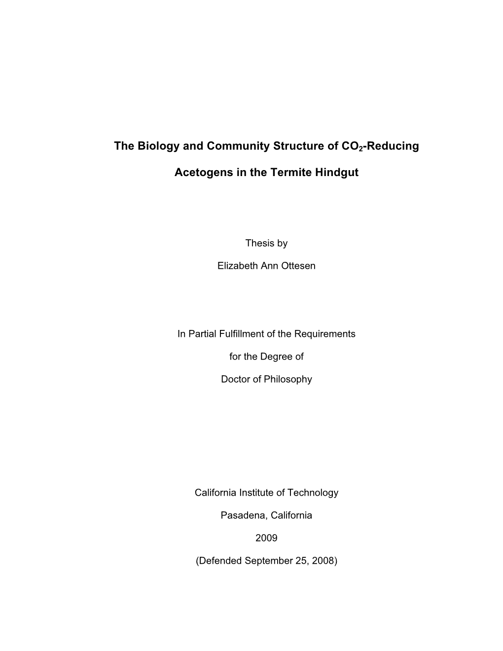 The Biology and Community Structure of CO2-Reducing