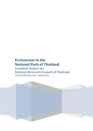 Ecotourism in the National Park of Thailand