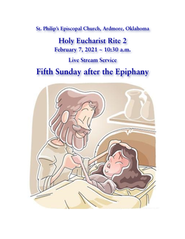 Fifth Sunday After the Epiphany Order of Worship