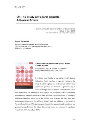 On the Study of Federal Capitals: a Review Article