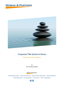 Corporate Title System in Korea
