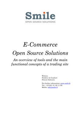E-Commerce, Solutions Open Source