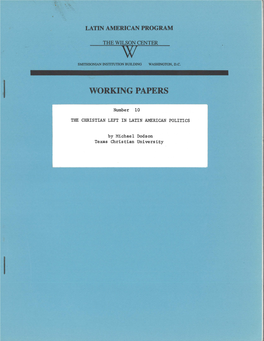 WORKING PAPERS Number 10