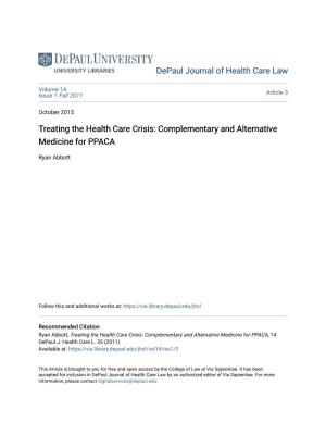 Complementary and Alternative Medicine for PPACA