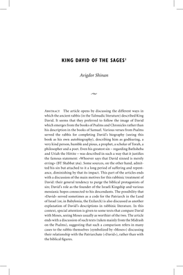 King David of the Sages1