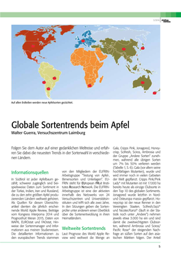 Globale Sortentrends Beim Apfel Walter Guerra, Versuchszentrum Laimburg