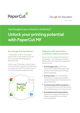 Unlock Your Printing Potential with Papercut MF