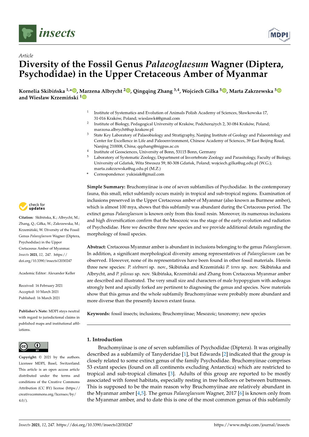 Diptera, Psychodidae) in the Upper Cretaceous Amber of Myanmar