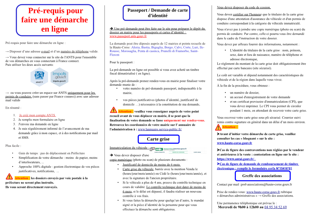 Pré-Requis Pour Faire Une Démarche En Ligne