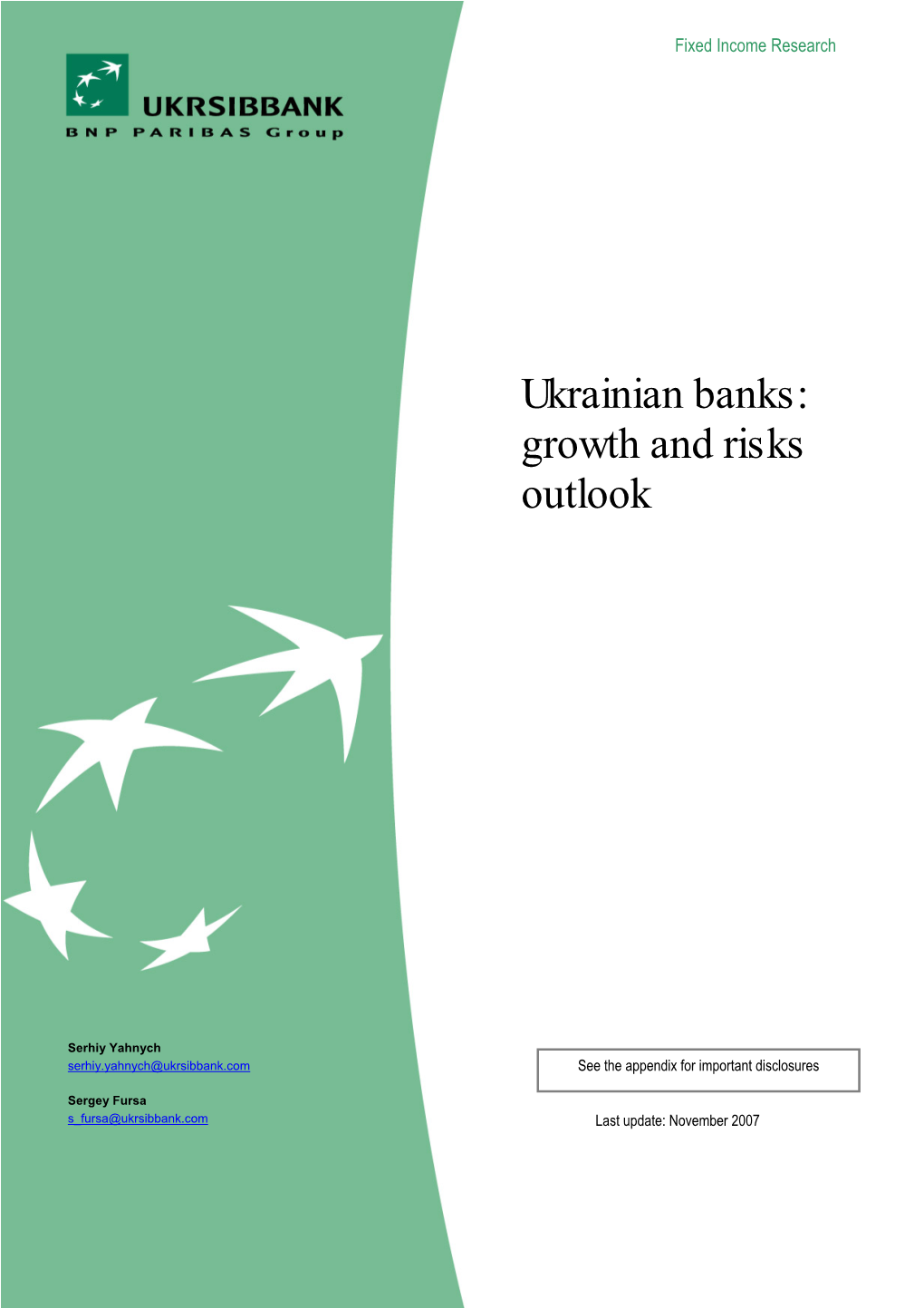 Ukrainian Banks: Growth and Risks