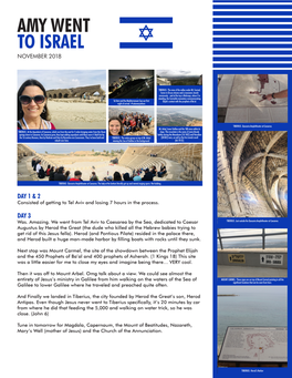 Amy Went to Israel November 2018