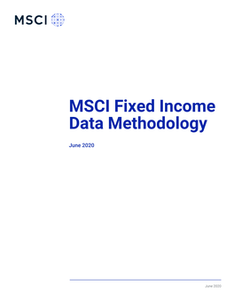 MSCI Fixed Income Data Methodology