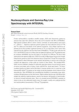Nucleosynthesis and Gamma-Ray Line Spectroscopy with INTEGRAL