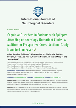 Cognitive Disorders in Patients with Epilepsy Attending at Neurology Outpatient Clinics