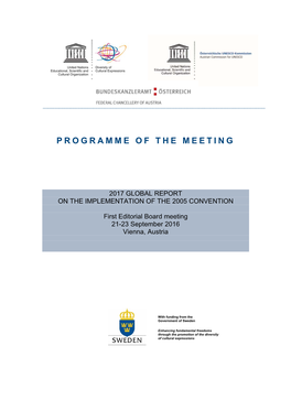 Programme of the Meeting