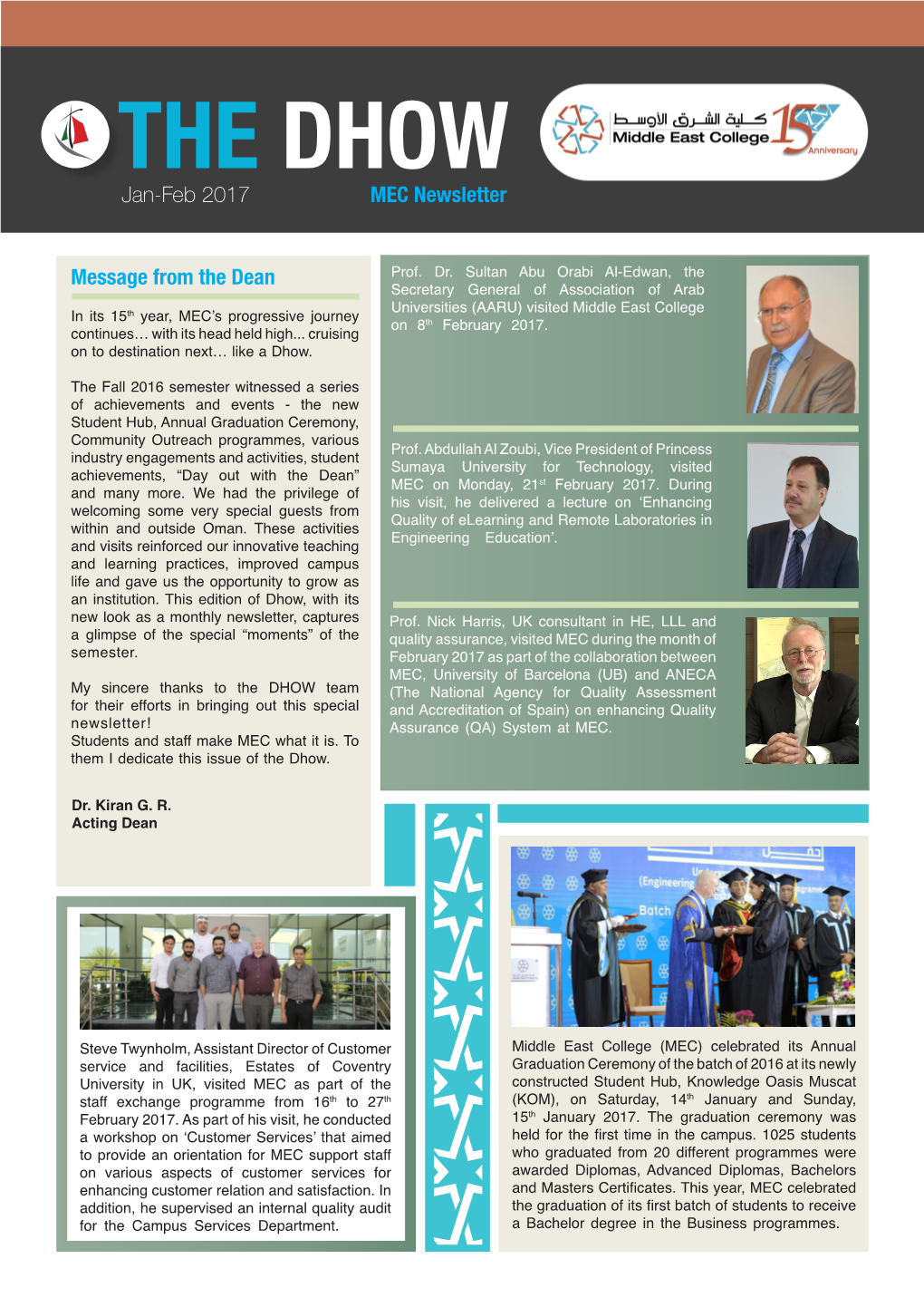 THE DHOW Jan-Feb 2017 MEC Newsletter