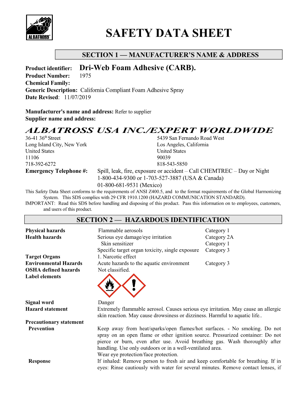 Material Safety Data Sheet