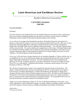 Latin American and Caribbean Section