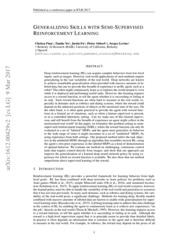Generalizing Skills with Semi-Supervised Reinforcement