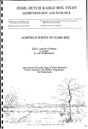 Acrotelm Survey of Clara Bog I I Part One