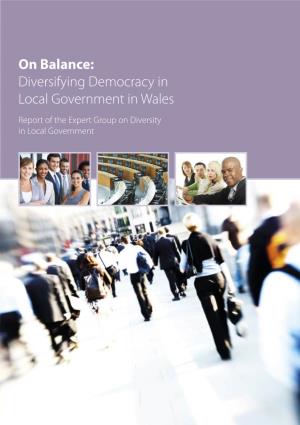 Report of the Expert Group on Diversity in Local Government Printed on Recycled Paper