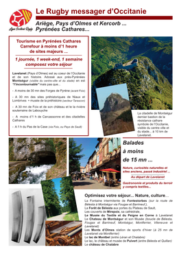 Offre Pays D'olmes /Kercorb/Pyrénées Cathares