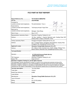 Fcc Part 95 Test Report