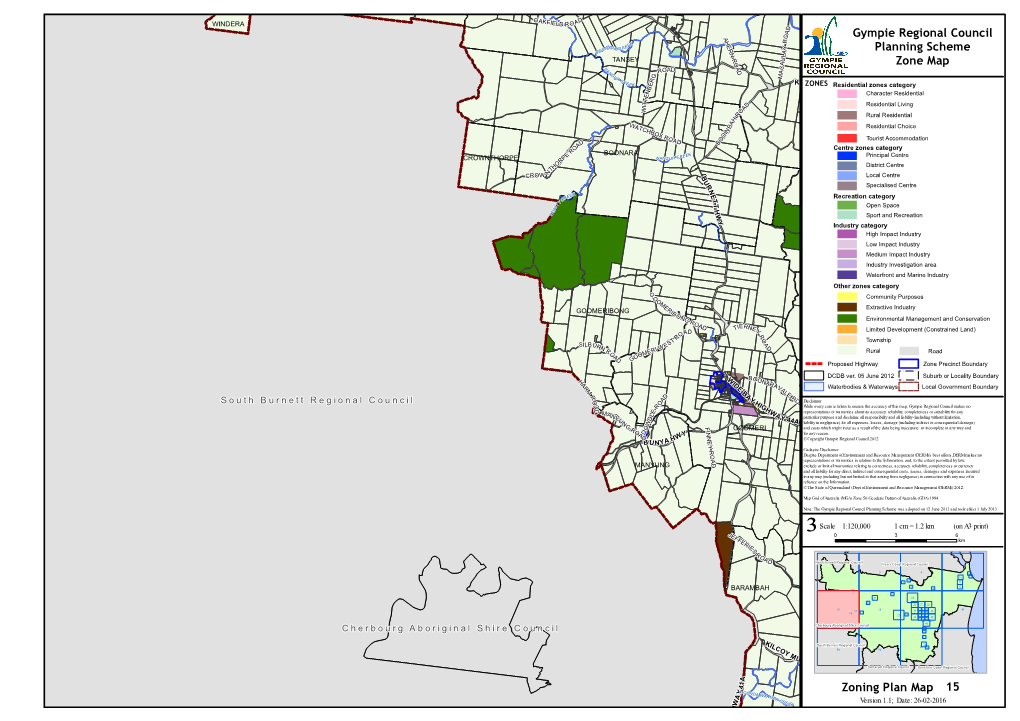 Gympie Regional Council Planning Scheme Zone Map Zoning Plan Map 15