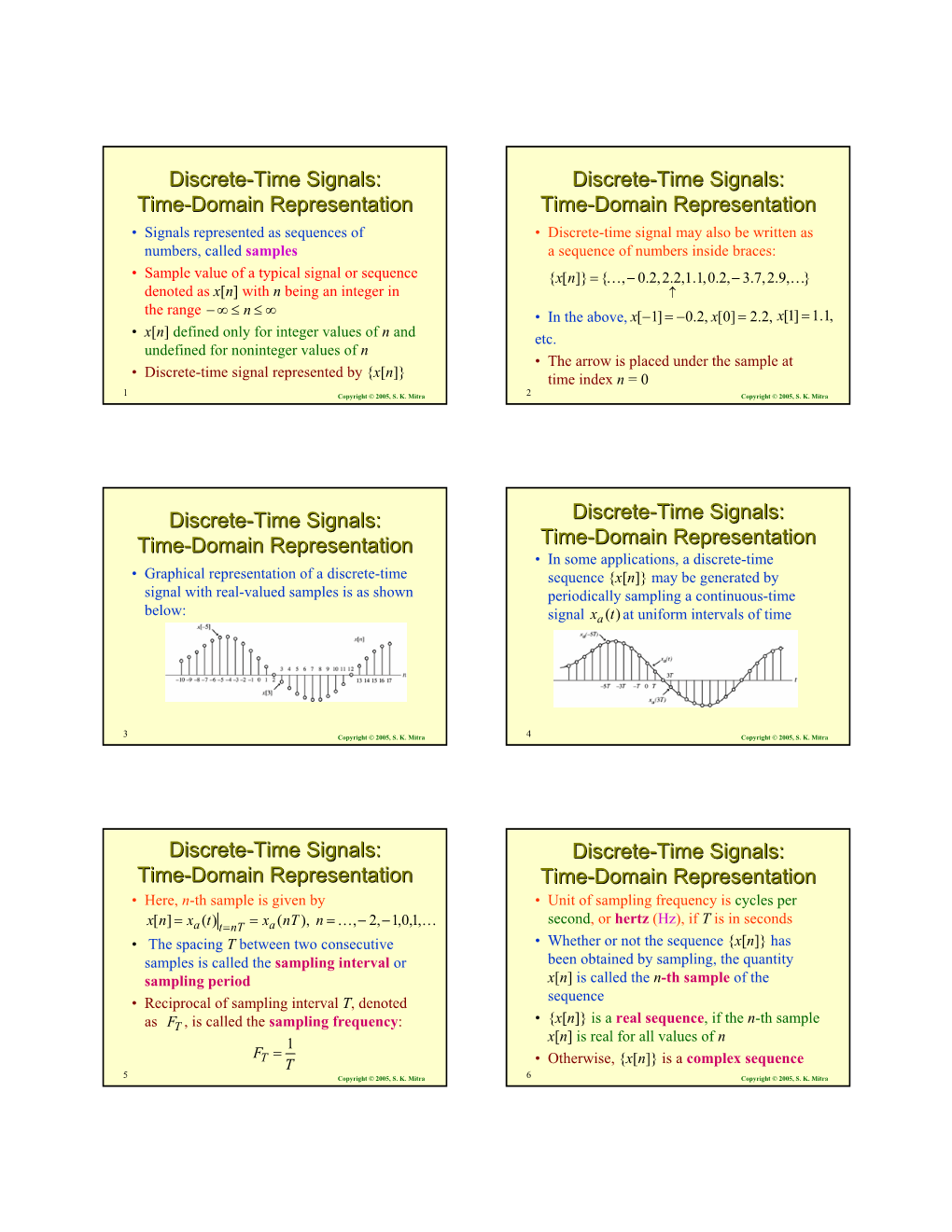 Discrete-Time Signals: Time-Domain Representation