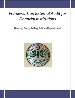 Guidelines on External Audit