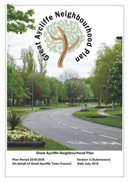 The Great Aycliffe Neighbourhood Plan Is Supported By