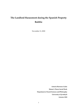 The Landlord Harassment During the Spanish Property Bubble