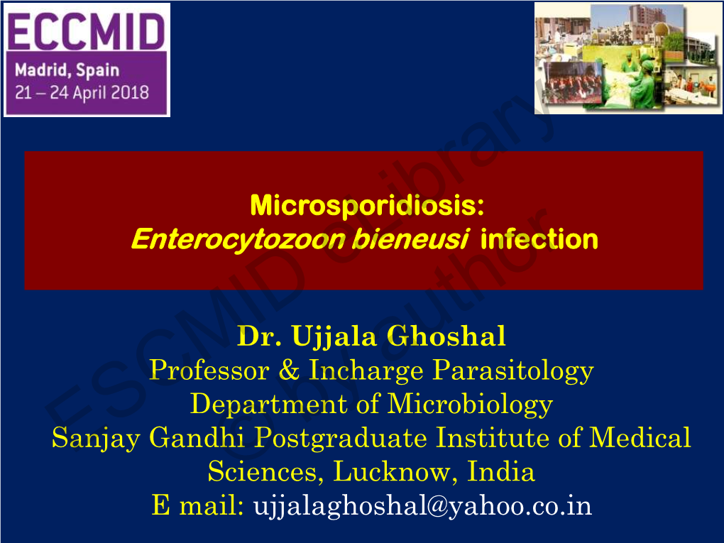 Enterocytozoon Bieneusi Infection