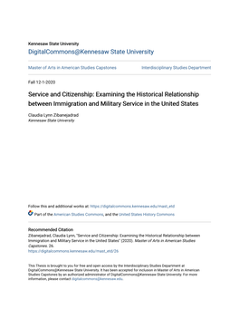 Examining the Historical Relationship Between Immigration and Military Service in the United States
